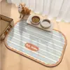 Tapete Alimentador Universal para Mascotas Gatos y Perros, Posavasos Absorbente de Secado Rápido, Tapete para Piso a Prueba de Fugas Antideslizante a Prueba de Salpicaduras, Suministros para Tapete de Comida para Gatos