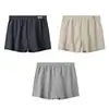 Atacado de cuecas masculinas Hua Jielong de algodão liso texturizado, cintura média, tamanho grande, respiráveis, boxer briefs masculinos disponíveis para dropshipping