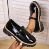 Comercio electrónico transfronterizo, talla grande, colección nueva primavera/otoño 2026, zapatos Mary Jane de suela gruesa, estilo preppy británico para mujer, zapatos pequeños de cuero con tira en T
