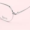Gafas multifocales de montura completa, miopía, grado ajustable, para mujer, montura grande, montura de semititanio, lente plana ST723