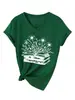 Amazon eBay sitio independiente casual de moda personalizado para mujer camiseta floral de cuello en V de manga corta, en stock de comercio exterior