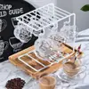 Taza de Café de Vidrio Estilo Europeo Transparente Taza de Té con Flores Resistente al Calor Taza para Infusiones Taza para Bebidas Calientes Taza de Leche Juego para el Hogar