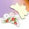 Colgante de Aleación de Esmalte de Zorro Floral de Dibujos Animados Transfronterizo Accesorios de Joyería DIY para Colgante de Collar y Pendiente