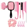 Peine de masaje capilar al por mayor peine para peinar el cabello clip de posicionamiento para el cabello anillo para el cabello peine de dientes grandes traje