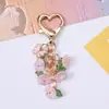 Novo Estilo Pingente Chaveiro Flor Pérola Orquídea, Moderno e Fresco, Decoração de Bolsa Borboleta com Óleo Gotejado, Presente para Melhor Amiga