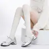 Calcetines de Otoño e Invierno Perezosos Empalmados Hasta la Rodilla, Calcetines Largos Holgados Estilo Chica Picante Melad, Rodilleras, Estilo Popular Coreano, Calcetines Simples para Botas JK