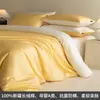 Estilo Nórdico 100S Algodón de Fibra Larga Juego de Ropa de Cama 100% Algodón de Cuatro Piezas 2026 Nuevo Juego de Sábanas de Algodón Puro Funda de Edredón Grado A para Mamá y Bebé