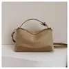 Bolsa de Mão Retro em Camurça de Alta Qualidade Versátil para o Dia a Dia Casual Bolsa Transversal Patchwork Color Block Bolsa de Ombro Fosca
