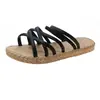 Nuevas sandalias de verano estilo romano para mujer, ropa exterior, moda coreana, casual, planas, de playa, de dos usos, zapatillas de mujer al por mayor
