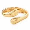 Pulseras Populares Transfronterizas Europeas y Americanas Ins Normcore Pulseras con Patrón de Onda Asimétrico Pulseras Metálicas Brillantes Joyería para Mujer