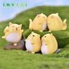Decoración de planta suculenta caricatura gato gordo lindo gatito naranja pequeño gatito travieso llavero mochila plástico PVC colgante