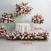 Bolas de Flores Artificiais e Arranjos de Flores Transfronteiriços para Decorações de Casamento, Arcos de Flores para Corredor de Casamento, Montagens de Arranjos de Flores, Flores de Seda e Flores Artificiais Prontas