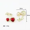 Accesorios de Aleación de Cereza Tridimensional con Goteo de Aceite Accesorios para Manualidades Accesorios Llavero Colgante para Bolso Material Colgante para Pendientes