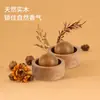 Directo de fábrica aromaterapia madera adornos de madera maciza nogal negro pequeños redondos aceite esencial sin fuego vaso para coche productos de regalo