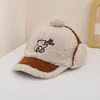 Gorro para Niños Otoño e Invierno de Lana de Cordero con Protección para las Orejas Gorra de Béisbol para Niños y Niñas Gorro de Felpa Grueso Cálido