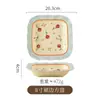 Cuenco de arroz de cerámica para uso doméstico, modelo nuevo con bonito patrón de fresas en relieve, alto valor estético, color bajo vidriado, juego de cuenco y plato para una persona