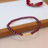 Brazalete de Granate Rojo Vino Auténtico Natural Plata S925 Accesorios de Carpa Brazalete Diseño de Lujo Ligero de Alta Calidad Brazalete Venta al por Mayor