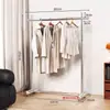 Perchero de pie de acero inoxidable Dormitorio Nuevo estilo 2026 Estante de exhibición para tienda de ropa Perchero para ropa del hogar Estante de secado para balcón