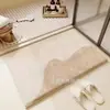 Tapetes de Chão Absorventes para Banheiro Estilo Nórdico Transfronteiriços Imitação de Caxemira, Tapetes para Pés Resistentes a Manchas e Desgaste, Carpete para Porta de Banheiro e Vaso Sanitário