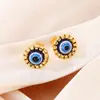 Pendientes pequeños en espiral con forma de diablo, con diseño de lujo, ligeros y elegantes, de estilo gótico, transfronterizos de Europa y América.