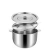 Olla de Manteca Doméstica de Acero Inoxidable Olla de Cocina para Almacenamiento de Aceite Filtro de Residuos de Aceite Olla de Manteca con Dos Asas Gran Capacidad Freidora