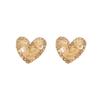 Aretes Franceses Delicados "Trufa de Champán" Nicho Brilla Combinan con Todo Cristal Champán Amor Aretes de Tuerca Dulce Forma de Corazón