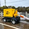 Camión Bomba Móvil para Control de Inundaciones Bomba Autocebante Diésel para Aguas Residuales 6 Pulgadas 8 Pulgadas 10 Pulgadas 12 Pulgadas Bomba Móvil para Control de Inundaciones