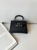 Bolsa 2026 Nuevo Estilo de Moda Segunda Generación Bolso Kelly 22cm Hebilla Plateada Primavera Verano Sentido de Alta Gama Bolso para Mujer Hombro Único Cruzado de Hombro Bolso de Mano