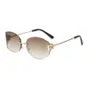 Moda Transfronteriza Europea y Americana Metal Gafas de Sol para Mujer Miaojia Tendencia Fotografía Callejera Gafas de Sol con Visera Curva Gafas para Mujer