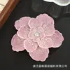 Acessórios de Joias com Strass de Camélia Transfronteiriços Flores Tridimensionais de Sapato de Camada Dupla Acessórios para Roupas Acessórios de Broche para Headwear DIY