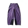 Pantalones Cargo Largos Impermeables de Bloque de Color Funcionales Ligeros Ru Meng Shan Xi con Pierna Curva para Hombres y Mujeres Otoño Sueltos Casuales Versátiles