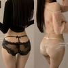 Latido del Corazón y Enamoramiento~ Nuevas Bragas de Encaje Primavera y Verano para Mujer, Algodón Hueco Puro en la Entrepierna, Braguitas Sexy de Cintura Baja para Mujer