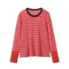 Estilo Europeo y Americano Transfronterizo Z Nueva Moda Elegante Amazon Ropa de Mujer al por Mayor Suéter de Punto Rayado 3920179