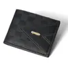 Ventas Directas de Fábrica 2025 Nueva Cartera para Hombre Cartera de Negocios Corta Estilo Horizontal Juvenil Múltiples Ranuras para Tarjetas Cartera de Gran Capacidad