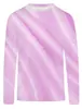 Comércio Exterior Transfronteiriço Aliexpress Seda Imitação Pena Quente Estampa Digital 3D Feminina Primavera e Outono Casual Manga Longa Camiseta