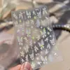 Adesivos de Unha Borboleta Rosa-Verde Gelo-Claro de Primavera, Estilo Sonhador e Maduro, Adesivos de Unha Frescos Pastorais, Decorações à Prova d'Água
