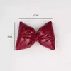 Decoración para Pastel de Feliz Año Nuevo 2026 Adorno Acrílico Nochevieja Cuero Rojo Decoración de Moño 3D Inserto