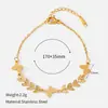 Pulsera de Acero Inoxidable Color Oro 18K con Circonitas de Colores de Nuevo Estilo Transfronteriza para Mujer, Joyería Minimalista Ajustable de Moda para Mujer