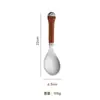 Cuchara de Arroz Nueva Mejorada Engrosada de Acero Inoxidable 316 con Mango de Palo de Rosa, Antiadherente, Antideslizante, Resistente al Calor