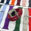 Para Apple Iwatch Serie Completa 5678 Reloj Apple Impermeable Deportivo Color Sólido Silicona Samsung Hebilla Cuadrada Correa Apple