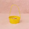 Oq5M Bolsita de Paja Rattan Pastoral para Niños Cesta de Flores Cesta para Recolectar Frutas Azul Huevo Accesorio de Baile Decoración