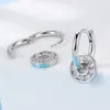 Pendientes Redondos Geométricos de Plata de Ley 925 Estilo Nuevo 2026 Pendientes Personalizados Incrustados de Diamantes para Mujer Pendientes Exquisitos Pendientes Elegantes