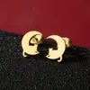 Pendientes de Tachuela para Perro Gato Mascota INS Unisex Lindos de Animal Pequeño Acero Inoxidable Cortados Múltiples Estilos Pendientes