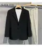 Nueva chaqueta de traje formal casual de negocios para hombre estilo otoño e invierno con forro, simple y de alta gama, corte holgado, prenda exterior de moda