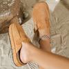 25 Zapatillas Casuales Retro de Estilo Birkenstock para Mujer, Cerradas, para Exteriores, Suela Gruesa, Slip-On, Zapatillas con Sensación Fresca