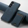 Funda para Teléfono con Ranura para Tarjeta Adecuada para Samsung S26Ultra Note20 Carga Inalámbrica Magsafe Soporte Magnético Funda de Cuero