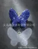 Chaveiro Borboleta Cravejado de Diamantes para Mulheres, Anel de Chaveiro para Casal, Acessórios de Joia DIY para Bolsa, Novo Modelo 2025, Cristal Colorido
