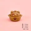 Nuevo Juguete de Comida Artificial de Dibujos Animados Cazuela Resina Accesorios Pequeños Conejo Lindo Cerdo Pegamento de Crema Accesorios para Joyería DIY