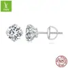 Aretes de plata charm Nuevo 1 quilate moissanita brillante lujo exquisito plata s925 aretes de diamante Mosan venta al por mayor