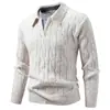 Nuevo suéter de dos piezas para hombre 2026 para comercio transfronterizo, moderno diseño de solapa, bloques de color, casual, tejido de punto holgado